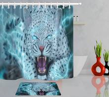 Wild Animals Leopard Printing Shower Curtain Novel Lightning Animal Decor Fabric Bath Curtain Bathroom Accessories with Hooks 2024 - buy cheap