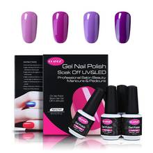 CLAVUZ Pink Purple Gel Polish Series 4Pcs Soak Off UV LED Nail Primer Varnish Pedicure Nail Art 8ml 2024 - buy cheap