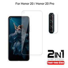 2 in 1 For Honor 20 Pro / 20 Camera Lens Film & Screen Protector Guard Protective HD Tempered Glass Explosion Proof Anti-Shock 2024 - buy cheap