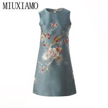 MIUXIMAO Luxurious 2020 Summer dress Party dress 3D Flower Diamonds Slim Colourful Office Lady Dress Women Vestidos 2024 - buy cheap