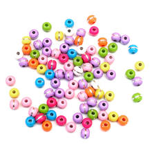 50Pcs Mixed Round Cake Acrylic Beads 8mm For Jewellery Marking Loose Spacer Beads Bracelet Necklace Charm Jewelry Finding 2024 - buy cheap