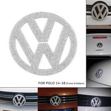 Emblema delantero de diamante de imitación para coche Volkswagen, insignia de cubierta, pegatina de decoración para VW Polo 117-2014, 2018mm 2024 - compra barato