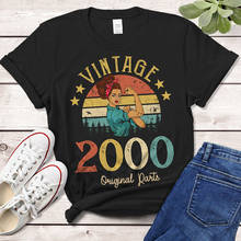 Camiseta Vintage 2000 EDICIÓN DE quarantina para mujer de 21 años, Idea de regalo de cumpleaños para niña, mamá, esposa e hija, camiseta divertida 2024 - compra barato