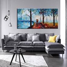 Abstract Landscape Oil Painting On Canvas Handmade Thick Texture Knife Paintings On The Wall For Home Room Decoration No Framed 2024 - buy cheap