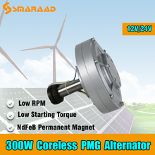 High Efficiey Low Speed 300W 12V 24V Coreless Permanent Magnet Generator Alternator Motor PMG DIY Wind Turbine  Water Turbine 2024 - buy cheap