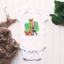 Fashion Summer Baby Girls Boys Romper Disney Zootopia Judy Nick Fox Rabbit Graphic Cute Infant Jumpsuit Toddler Clothes 2024 - buy cheap