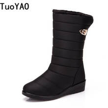 Women Boots Winter Keep Warm Quality Mid-Calf Snow Boots Ladies Lace-up Comfortable Waterproof Booties Chaussures Femme New 2022 2024 - buy cheap