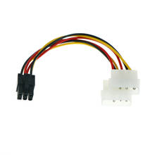 Адаптер питания Molex-6-контактный PCI-E ATX PSU, адаптер питания для видеокарты, кабель-конвертер, кабели питания, 2x4 Pin 2024 - купить недорого