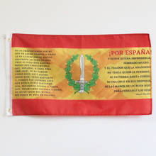 Flag Of Spain With Cruz De Borgoña Spanish Empire Cruz De San Andres With The Shield Of Special Operations Green Boinas 2024 - buy cheap