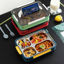 Fiambrera portátil de acero inoxidable 2020, compartimento de caja Bento japonesa, contenedor sellado de cocina, vajilla de regalo, taza de sopa, 304 2024 - compra barato