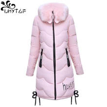 UHYTGF-abrigo grueso de algodón para mujer, chaqueta de plumón, Parka Coreana de talla grande 3XL, X427 2024 - compra barato