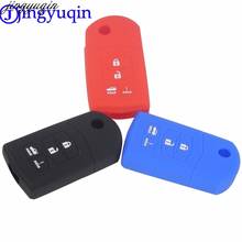Jingyuqin-capa de silicone para chave mazda, para automóveis demio 2, 3, 5, 6, m3, m5, m6, cx7, cx9, rx8, mx5, mpv, sem chave, 10 peças 2024 - compre barato