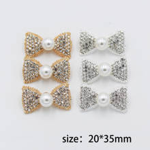 5pcs 20*35mm Diamond Charm Bow Pendant Gift Box Rhinestone Shiny Pearl Crystal Ancient Ornament Decoration DIY Cute Accessories 2024 - buy cheap