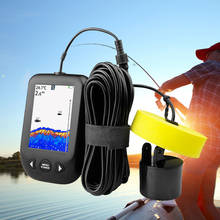 Sonar-localizador de peixes xf02, cabo portátil, tela lcd, 9m, 100m, transdutor do alarme, sonar para pesca no gelo, pesca marítima 2024 - compre barato