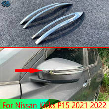 For Nissan Kicks P15 2021 2022 Car Accessories ABS Chrome Side Mirror Rear View Wing Chrome Cover Trim Molding Bezel 2024 - buy cheap