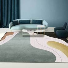 Alfombra moderna nórdica minimalista Morandi verde para sala de estar, dormitorio, mesita de noche, alfombrillas para el suelo 2024 - compra barato
