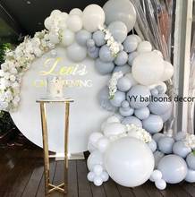 Guirnalda de globos en colores Pastel, Kit de arcoíris, Macaron, Color gris, blanco, globos para fiesta de cumpleaños de niños, decoración para fiesta de boda en casa 2024 - compra barato