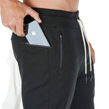 Pantalones de chándal ajustados para hombre, ropa deportiva informal, Color negro y sólido, para gimnasio 2024 - compra barato