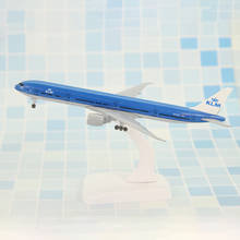 Diecast 18CM 1:400 B777-300 Model KLM airways AIRLINES Plastic Base landing gears Alloy Aircraft Plane Airliner Display 2024 - buy cheap