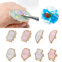 1PC Acrylic Resin Nail Art Palette Finger Ring Palette For UV Gel Polish Foundation Mixing Drawing Nail Color Palette Display 2024 - купить недорого