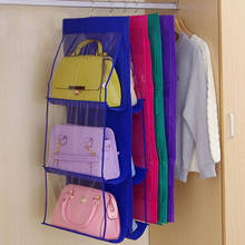 6pockets Hanging Handbag Organizer For Wardrobe Closet Transparent Storage Bag Door Wall Clear Sundry Shoe Bag with Hanger Pouch 2024 - buy cheap