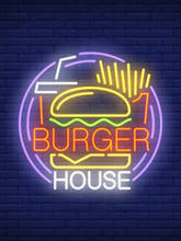 Neon Sign For Burger House glass Tube animal Commercial club Lamps resterant light advertise Food shop Impact Attract light 2024 - buy cheap