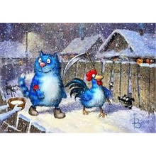 2020 New diy diamond embroidery animals pictures of mosaic cat 5d square full diamond painting cross stitch cock decoration home 2024 - buy cheap