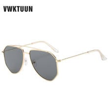 Óculos de sol vintage vwktuun, óculos de sol para homens e mulheres uv400 de feixe duplo 2024 - compre barato