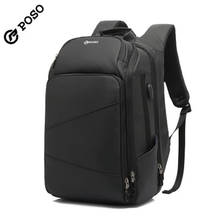 POSO Backpack 17.3inch USB Large Capacity  Anti-theft  Laptop Backpack Nylon Waterproof Fashion Business Travel Sports Backpack 2024 - buy cheap