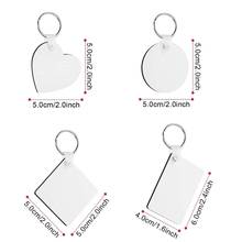 24 Pcs/Set Sublimation Blank Keychains Thermal Transfer Key Chain Double-Side Printed MDF Keyrings with Split Rings M2EA 2024 - buy cheap