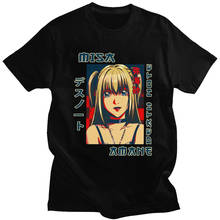 Retro Death Note Misa Amane T Shirt For Men Short Sleeved Japan Anime Manga Tshirt Pure Cotton Summer T-shirt Fans Tee Tops Gift 2024 - buy cheap
