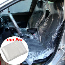 100pcs Automotive Disposable Plastic Seat Vehicle Maintenance Beauty Disposable Anti Dust Dirt Transparent Car Seat Cover TSLM1 2024 - buy cheap