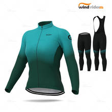 Women Long Sleeve Cycling Jersey Set Sport Riding Clothing Bib Long Pants Quick Dry Spring Autumn Mountain Bicycle Clothes 2024 - buy cheap