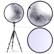 2 in 1 55-60cm Light Mulit Collapsible Disc Photography Reflector Silver/White S11 19 Dropship 2024 - buy cheap