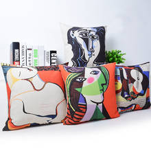 Nórdico Color cojín almohada simple de oficina sofá algodón cojín almohada para el hogar Decoración Picasso 2024 - compra barato