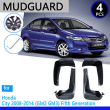 Mudguards apto para honda cidade gm2 gm3 2008 ~ 2014 2009 2010 2011 2012 2013 acessórios do carro mudflap fender peça de reposição automóvel 2024 - compre barato