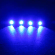 (4) Blue LED Boat Light Silver Waterproof 12v Deck for Enzo Malibu Wakesetter MasterCraft X Underwater JetSki Aquatrax R-12X 2024 - buy cheap