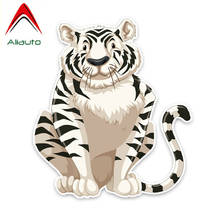 Aliauto Cartoon Car Sticker Lovely White Tiger Automobiles Motorcycles Accessories Vinyl Decal for Peugeot Volvo Honda,14cm*13cm 2024 - buy cheap