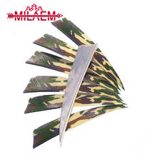 50 Pcs 4inch Archery DIY Arrow Vanes Right Wings Camouflage Natural Feather Recurve Compound Bow And Arrows Hunting Accessories 2024 - buy cheap