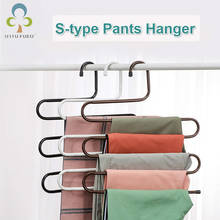 5 Layers Anti-slip Magic Trousers Hanger Multifunction PP Pants Closet Belt Holder Rack S-type Bathroom Saving Space ZXH 2024 - buy cheap