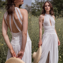 Lakshmigprópria vestido de noiva, estilo boêmio, com abertura nas costas, renda, princesa, 2021 2024 - compre barato