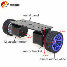 2WD Metal Car Chassis Kit Self-Balancing Robot Model + High Torque 42 Stepper Motor 65mm/85mm/130mm Rubber Wheel DIY Unassembled 2024 - compre barato