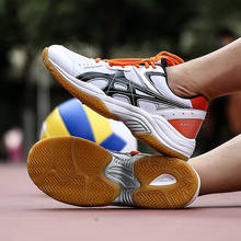 Mens Professional Volleyball Shoes Breathable Volleyball Sneakers Men Light Weight Badminton Shoes Orange Blue Tennis Sneakers 2024 - buy cheap