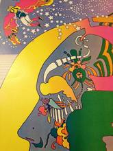 Raro vintage peter max nutriment número dois psychedelic seda poster adesivo de parede decoração presente 2024 - compre barato