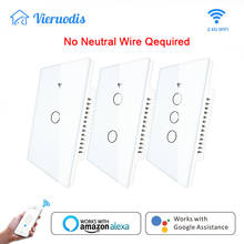 Touch WiFi Smart Light Switch RF433 No Neutral Wire Single Fire Smart Life Tuya App Voice Control Works with Alexa Google Home 2024 - buy cheap