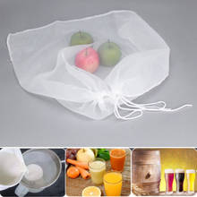 Saco filtro de leite e vinho de soja, sacola para filtro de leite, chá, café, óleo, iogurte, rede de malha, comida de cozinha, reutilizável, sacos de filtro de nylon 2024 - compre barato