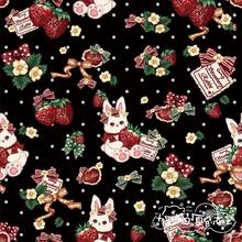 148cm Wide Strawberry Rabbit Printed Textile Polyester Fabric Patchwork Sewing for Dress Clothing Material DIY Making 2024 - buy cheap