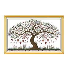 Love tree cross stitch kit 14ct 11ct count printed canvas stitching embroidery DIY handmade needlework 2024 - buy cheap