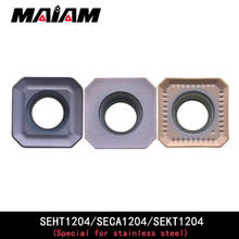 SECA SEKT SEHT insert SECA1204 SEKT1204 SEHT1204 AFTN inserts carbide cnc milling cutter insert for milling Stainless steel 2024 - buy cheap