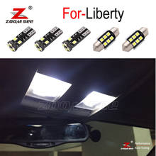 Kit de lâmpadas led para porta-malas de jeep liberty, 2002, 2006, 2008 e 2013, luz de mapa, interior 2024 - compre barato